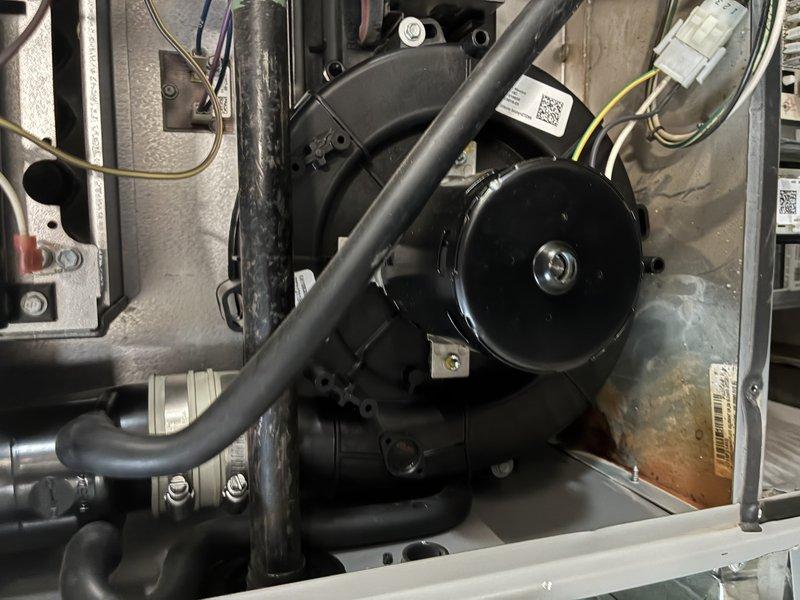 Completed replacement of defective inducer motor and pressure switch on customer's HVAC system. Obtained necessary parts from supply house, installed components according to manufacturer specifications, and verified proper system operation. All wiring connections were properly secured, and system was tested to confirm restoration of normal heating function.