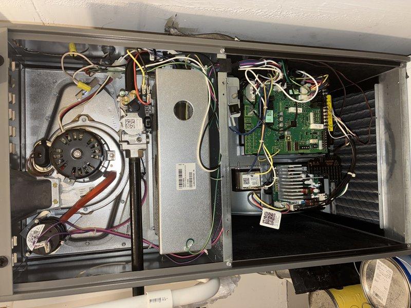 Performed routine furnace tune-up on Lennox HVAC system, completing standard maintenance procedures and inspection of all components including blower assembly, circuit board, and wiring connections. System was found to be in normal working condition with no visible issues. Noted customer requires replacement filter; current filter measured at 1/16" thickness, indicating replacement is necessary.