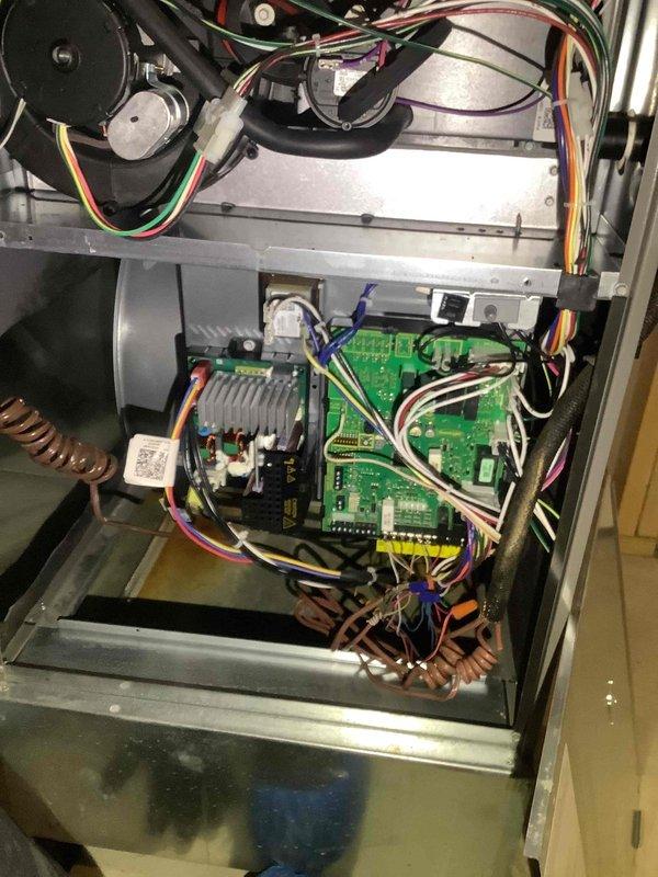 Performed scheduled maintenance on HVAC system (MVP Heating Visit). Inspected and evaluated furnace components including circuit board, electrical connections, and blower motor. All components functioning properly with no visible damage or deterioration noted. System is operating within normal parameters.