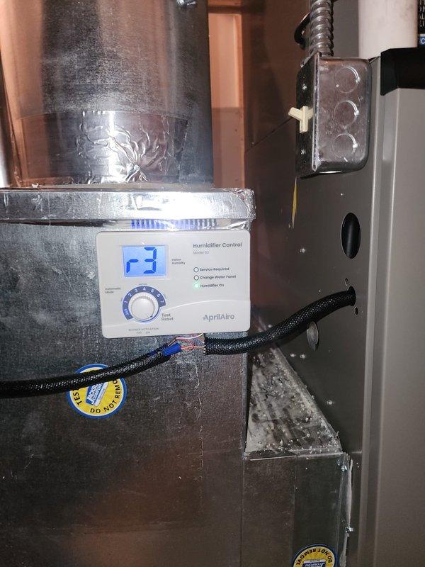 Completed installation of a 90% efficient furnace with matching air conditioning system. Installed and configured AprilAire humidifier with digital control panel to enhance indoor air quality. All ductwork properly sealed and connected with appropriate transitions to existing distribution system.