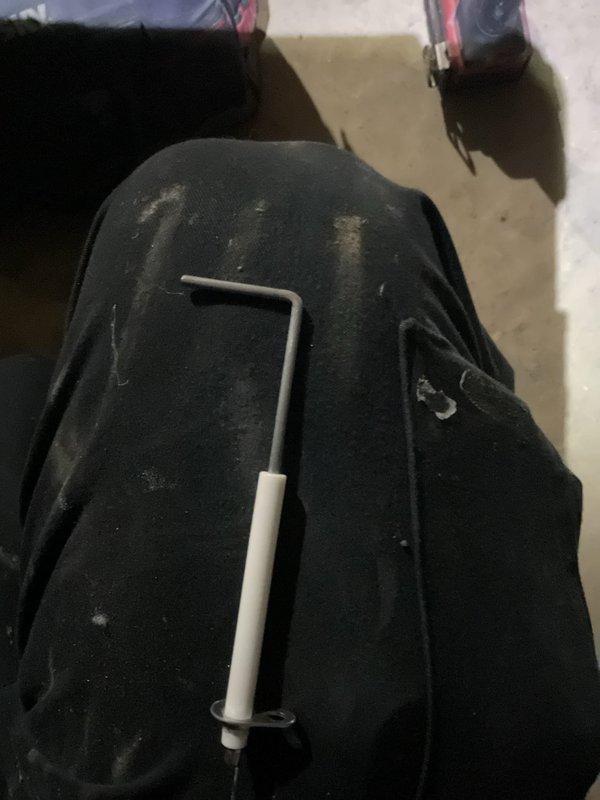 Performed scheduled MVP Heating maintenance visit at customer's request. Inspected and serviced AprilAire humidifier component, noting discoloration on the mesh filter element indicating usage wear. Utilized hex key tool for necessary adjustments to system components during the maintenance procedure.
