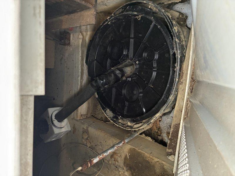 Performed diagnostic inspection of heat tape system under mobile home. Located and tested existing heat tape installation using thermal sensing equipment. Observed significant dust accumulation on blower assembly components. System was operational but recommended routine maintenance to improve efficiency and ensure continued functionality through winter months.