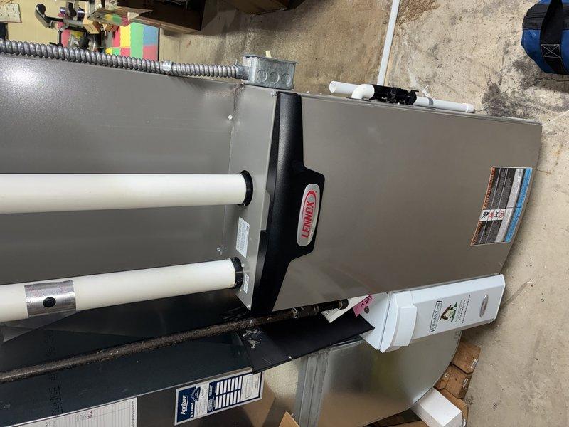 Performed annual maintenance on 4-year-old Lennox HVAC system. Inspected furnace components, PVC ventilation and condensate drainage system. System operating normally with no issues identified; service completed per manufacturer specifications.