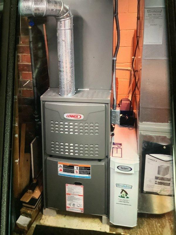 Completed scheduled tune-up service on 4-year-old Lennox furnace system. Performed comprehensive inspection of control board, electrical connections, and verified proper operation of all components. System includes WindChaser whole-house humidifier. All systems functioning within normal parameters with no issues identified.