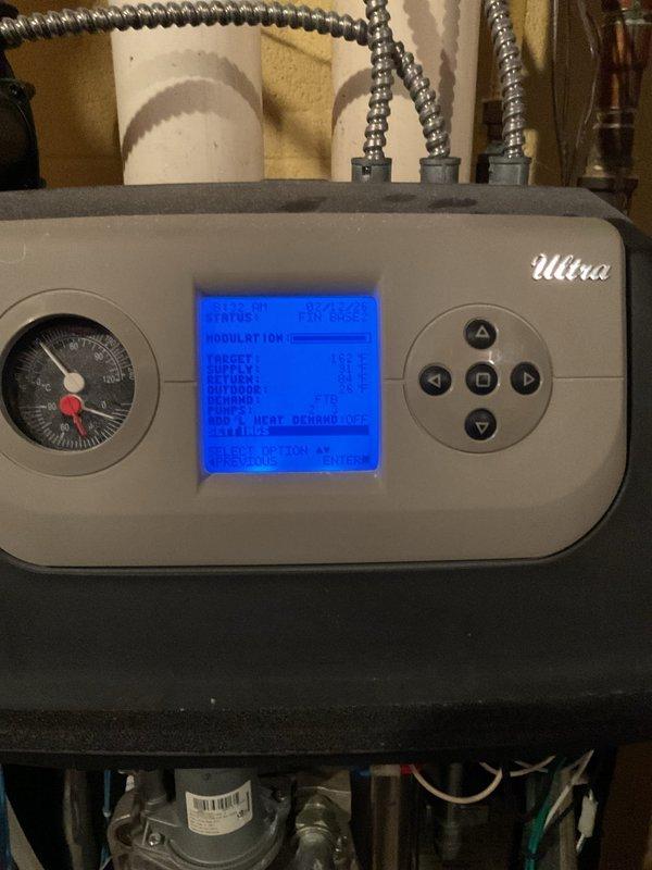 Successfully replaced the outdoor temperature sensor on the HVAC system as requested. Performed comprehensive system tune-up which included inspection of the heat exchanger, verification of proper control board operation, and testing of the Ultra control panel functionality. All systems are now operating within normal parameters with proper temperature readings.