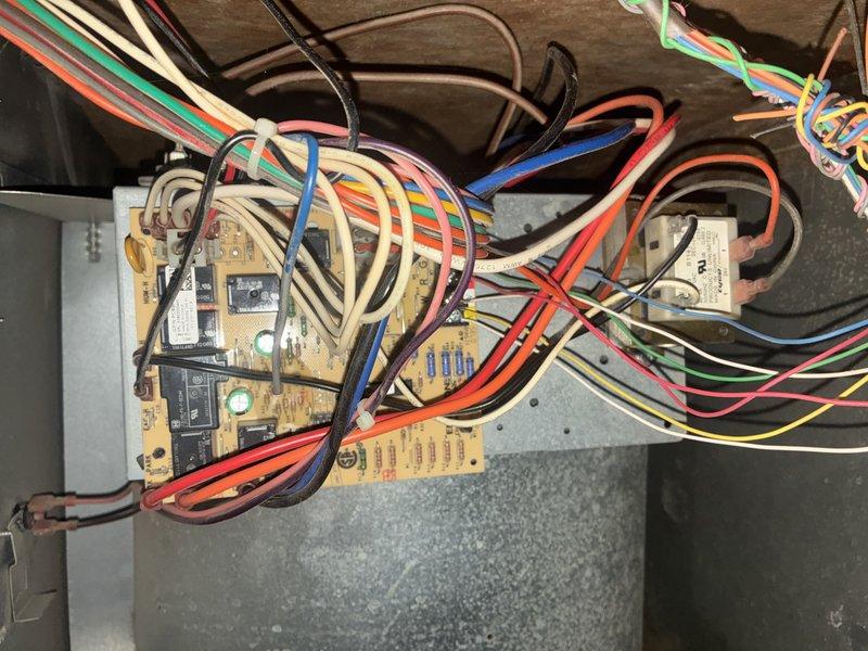 Completed routine MVP Heating Service including inspection of plumbing connections and examination of control board circuitry. Documented aging pipe joints with visible wear and verified proper wire connections on the electrical control panel, ensuring all components remain in functional operating condition.