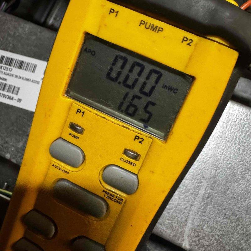 Performed diagnostic testing on 2-year-old gas furnace that was reported for noise concerns. Inspected control board circuitry, specifically examining the ALCO ADF 08S dip switch settings. Conducted gas pressure testing using digital manometer, confirming proper pressure readings at 0.00 inWC. System restored to normal operation with noise issue resolved.
