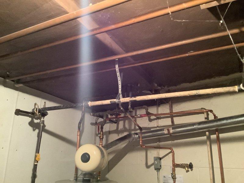 Conducted warranty inspection of water heater and boiler installation. Found expansion tanks and main gas supply line requiring additional support; documented deficiencies with photos. All other installation components passed inspection. Parts for remediation are available in shop.