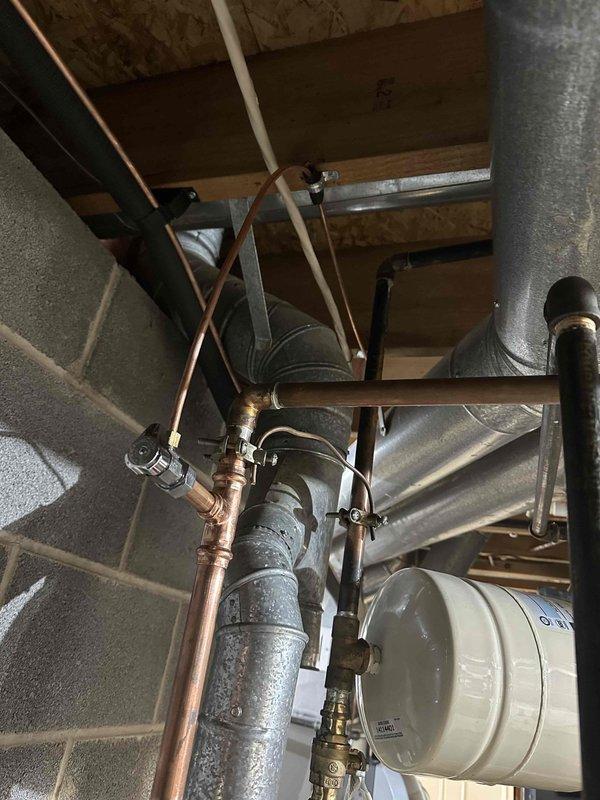 Replaced compressor saver on HVAC system per original service agreement. Customer elected to upgrade from existing humidifier to new AprilAire 600A model instead of just servicing the water shutoff and supply line to the current unit. Installation of new humidifier was completed, replacing the previously installed model.