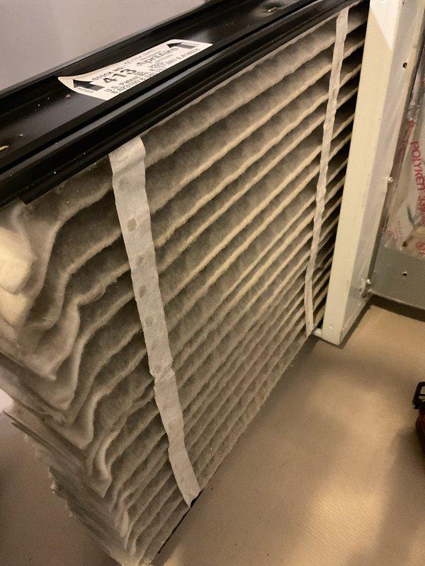 Completed scheduled furnace maintenance on 4-year-old unit. Inspected and replaced dirty air filter showing moderate dust accumulation. Checked and cleaned components using proper tools to ensure optimal system operation for the heating season.