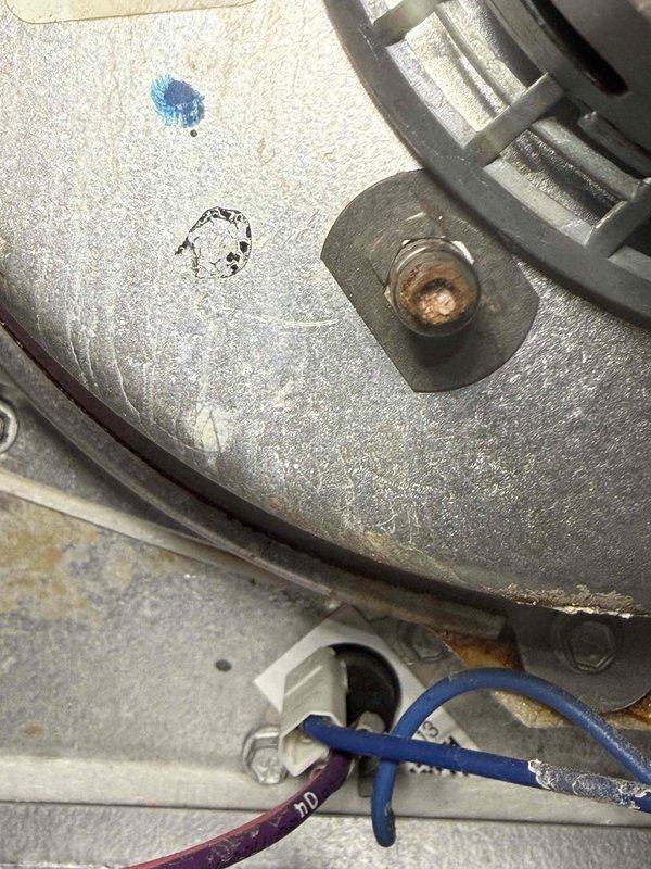 Diagnosed and repaired a 3-year-old Lennox furnace that was shutting down shortly after startup. Inspection revealed corrosion on critical electrical connections with visible damage to the flame sensor terminal, which was causing improper flame detection and system shutdown. Cleaned corroded components, replaced flame sensor, and verified proper system operation through multiple heating cycles.