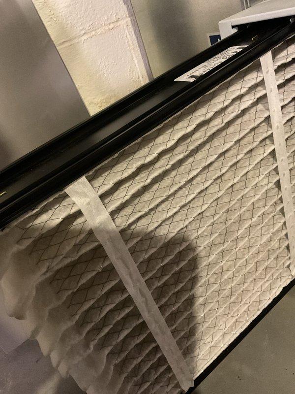 Performed routine winter maintenance on a 7-year-old furnace that was functioning properly. Inspected and verified condition of air filter, which showed normal usage patterns. Examined electrical components including the control board and wiring harnesses, confirming all connections were secure with no signs of damage or corrosion.