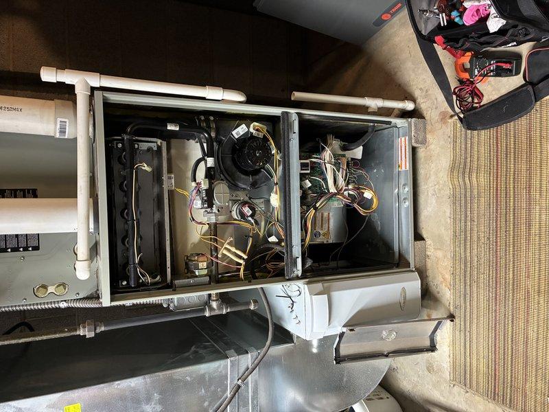 Performed comprehensive maintenance on 11-year-old gas furnace. Conducted combustion analysis with digital analyzer to verify proper operation of heat exchanger and venting system. Inspected and tested all electrical components, blower assembly, and control board functionality, confirming system is operating within manufacturer specifications.
