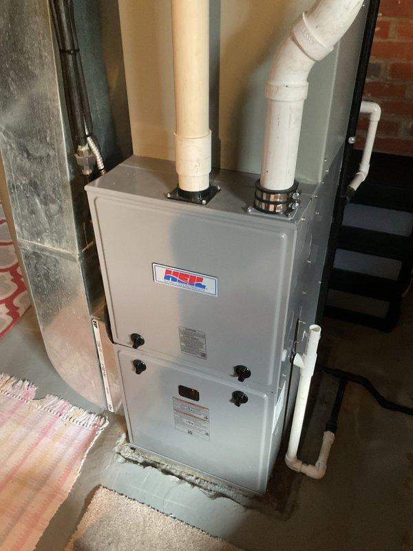 Responded to carbon monoxide detector alert and performed thorough inspection of HIP furnace system. Identified issue with flue gas venting in the PVC exhaust piping causing CO leakage; cleaned obstructed vent path and verified proper operation of all safety controls. System now operating within normal parameters with no CO detected.