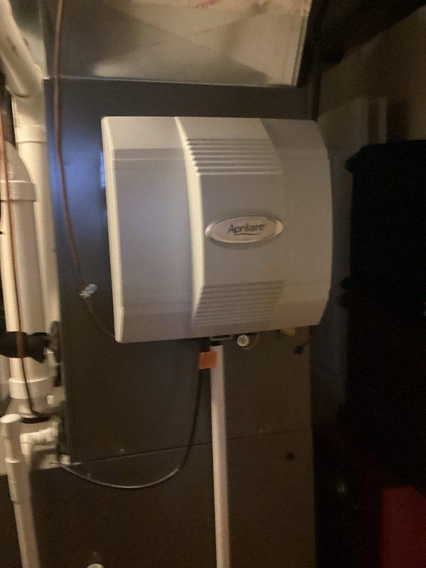 Performed scheduled MVP heating maintenance service on 2-year-old system. Inspected furnace, tankless water heater, and Aprilaire whole-home humidifier. All components functioning properly with no issues identified; system is operating at optimal performance levels.