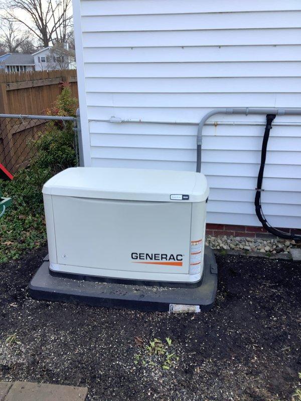 Completed routine maintenance service on a one-year-old Generac residential generator as part of the customer's two-year service agreement. Performed comprehensive tune-up including inspection of control panel functionality, verification of proper installation on concrete pad, and examination of electrical conduit connections to the home. Generator is operating within normal parameters with no issues detected.