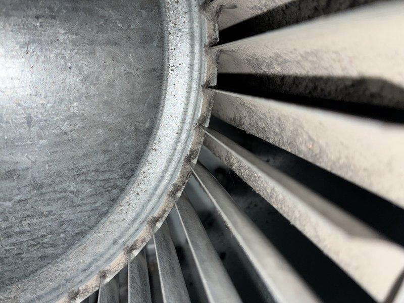 Performed routine maintenance on furnace in restricted access area. Inspected and cleaned control board connections and wiring harness, noting proper terminal connections. Cleaned accumulated dust from blower assembly and fan blades to ensure optimal airflow and system efficiency.