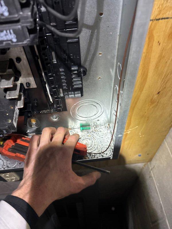 Installed emergency disconnect switch for main electrical panel to resolve failed inspection issue. Existing panel wiring was assessed and new disconnect was properly connected according to code requirements, ensuring the installation meets safety standards and addresses the inspection exception item.