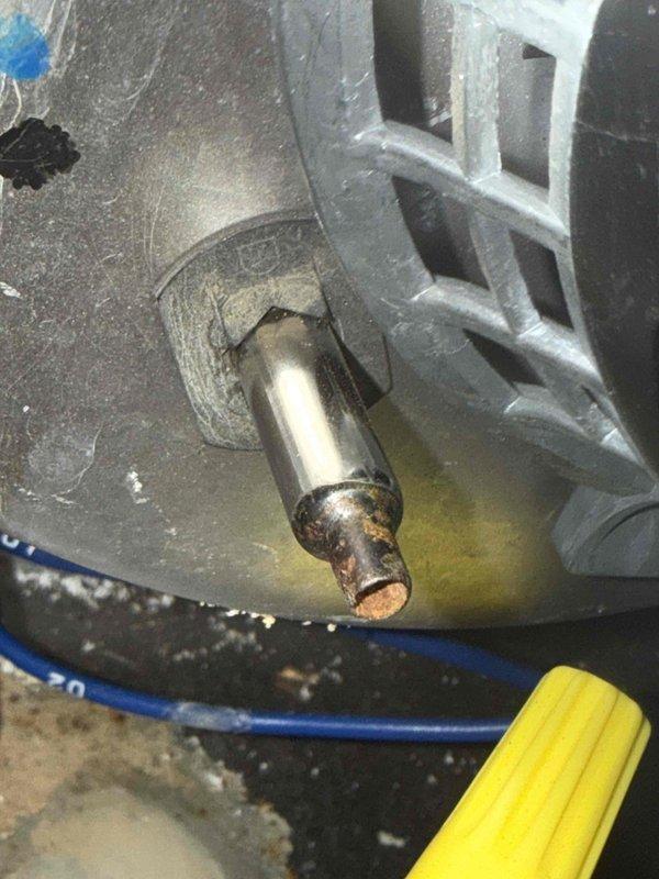 Responded to no heat service call for furnace displaying multiple error codes (E27, E31, HE229, E271). Visual inspection revealed significant corrosion on the heat exchanger tube with 90-degree bend and oxidation on the gas valve fitting. Determined heat exchanger failure was causing system shutdown due to safety protocols. Recommended full replacement of the heat exchanger assembly to restore proper operation.