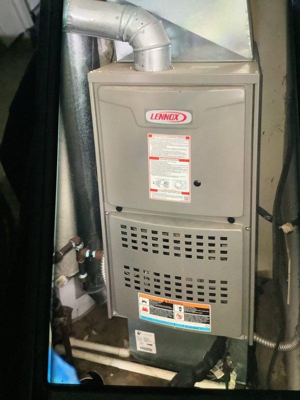 Performed routine maintenance tune-up on 9-year-old Lennox furnace system. Inspected and tested control board functionality and electrical connections for proper operation. System is functioning correctly with all components in working order.