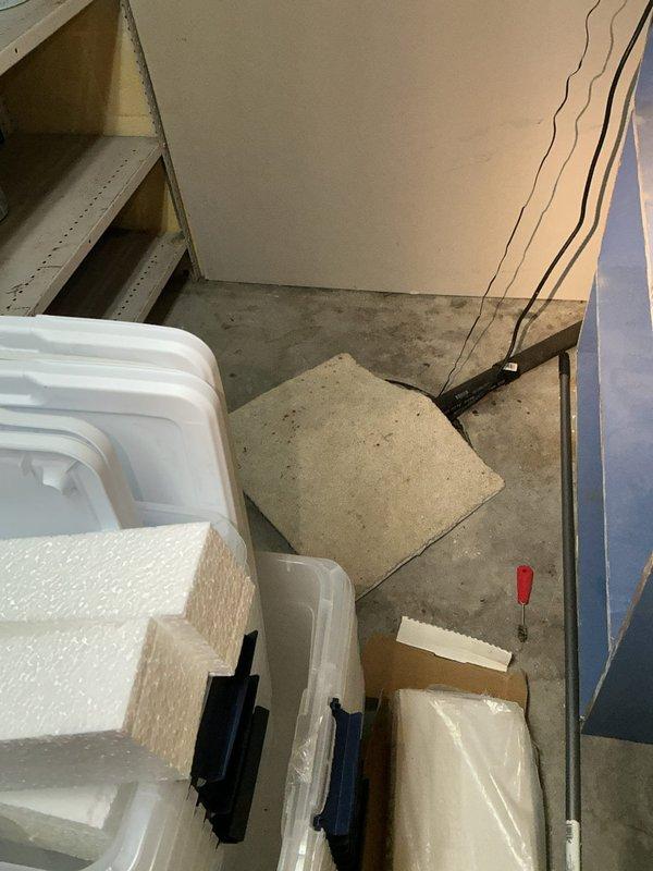 Conducted site assessment for new water softener system installation in 1991 residential property. Inspected unfinished ceiling area with exposed ductwork and electrical components, and evaluated basement storage area with concrete flooring to determine optimal equipment placement. Provided customer with comprehensive system options based on home's age and water quality requirements.