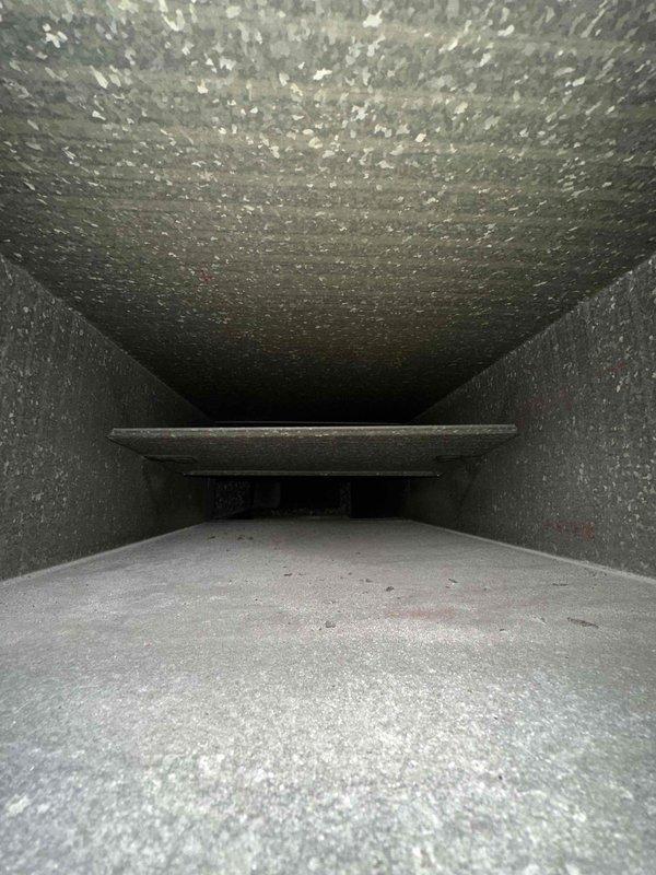 Performed comprehensive duct cleaning service on residential HVAC system, removing accumulated dust and debris from the air distribution network. Inspection revealed moderate dust accumulation and surface scratches within the main metal ductwork, which was thoroughly cleaned to improve system efficiency and indoor air quality.