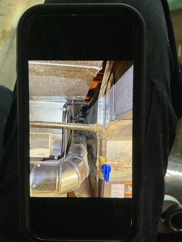 Responded to failed inspection on water heater installation due to incorrect venting configuration. Water heater (40 gal) required 4" vent connector when combined with Category 1 mid-efficient furnace. Spent 2 hours obtaining necessary parts and documented the installation with photos of the water heater, copper piping, and ductwork connections for compliance verification.