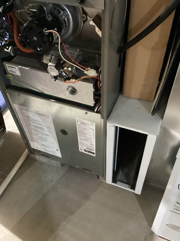 Diagnosed and serviced 2019 furnace that was exhibiting no heat condition with red blinking light indicator. Inspected internal components including motor assembly and wiring connections, then restored system functionality by addressing fault code.