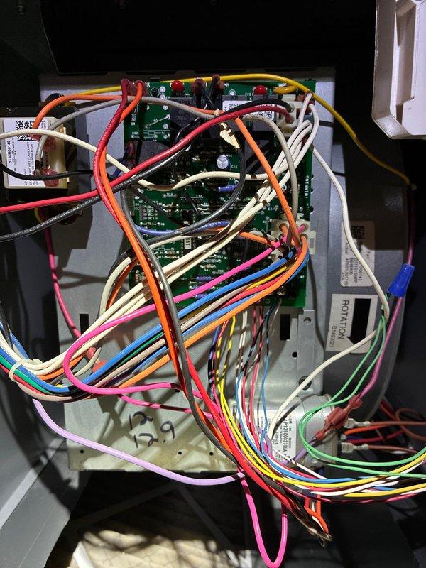 Performed scheduled MVP heating maintenance on Goodman furnace (model GMSS920603BNAA). Inspected and verified proper operation of control board and wiring connections. All components functioning within manufacturer specifications with no issues detected.