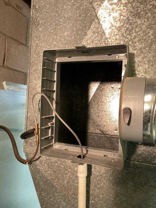 Performed diagnostic assessment on leaking humidifier system. Discovered water intake valve failure causing continuous water flow and subsequent leaking. Inspected access panel and connections to air handler, noting the brass valve fitting and copper supply line required replacement. Replaced defective components and reset control panel to restore proper humidifier operation and prevent further water damage.
