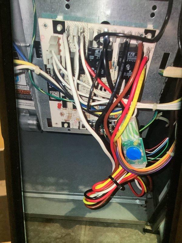 Performed routine maintenance on 7-year-old MVP heating system. Inspected interior components including heat exchanger, electrical control panel, and wiring connections. Noted proper operation of all components with no signs of significant corrosion or electrical issues.