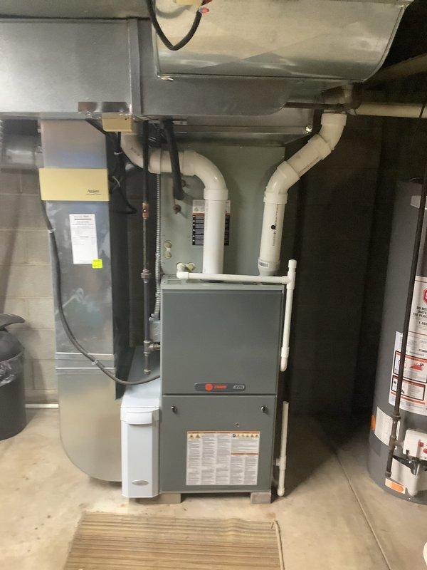 Completed 90-point AC inspection with focus on zoning system functionality. Verified all zone dampers are opening properly and operating as designed. Documented proper installation of furnace ventilation components and PVC exhaust piping with appropriate connections to ensure system safety and efficiency.