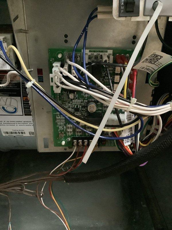 Performed routine preventative maintenance on basement furnace system. Inspected control board connections and wiring integrity, ensuring all electrical components were properly secured and functioning. Completed comprehensive furnace PM service with all systems operating within normal parameters.