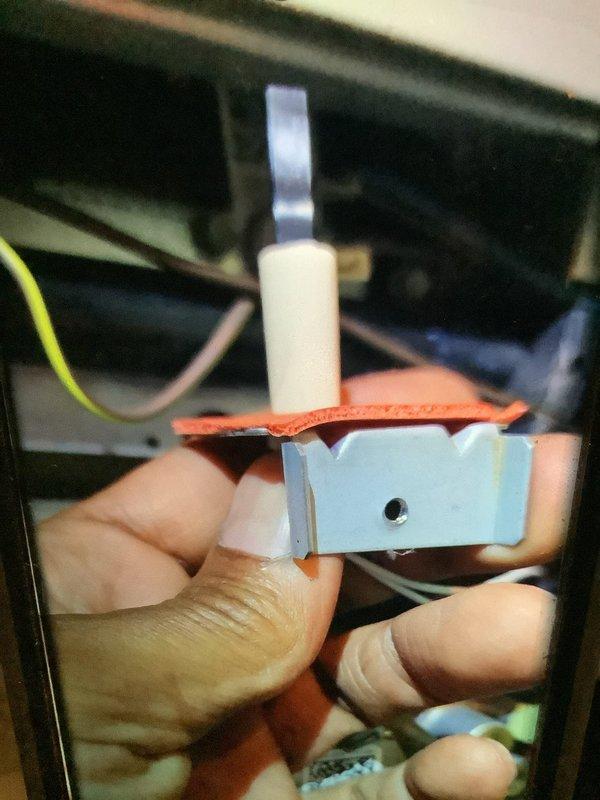Performed scheduled preventive maintenance on two units under service contract. Inspected and tested control board circuitry with multimeter to verify proper operation. Replaced worn ignitor assembly with new component to prevent future heating failure.