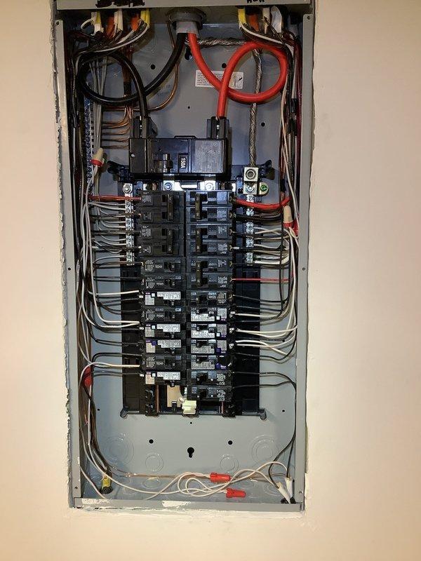 Installed dual function protection on existing circuits to replace arc fault only protection, bringing electrical panel up to current code requirements. Inspected panel wiring and circuit breakers, confirming proper installation of newly ordered protective devices.