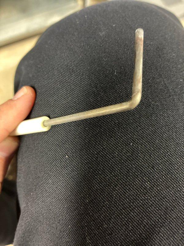 Performed scheduled MVP heating maintenance service, inspecting the air handling unit with attached humidifier. Utilized hex key tool to make necessary adjustments and ensure proper system function. All components were verified to be securely mounted and operating according to manufacturer specifications.