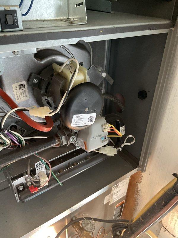 Responded to service call for a 2-year-old furnace installation experiencing operational issues. Upon inspection, identified electrical connection problems at the circuit board and blower motor assembly. Performed diagnostic testing, reconnected wiring harnesses, and verified proper system function before completing the service.