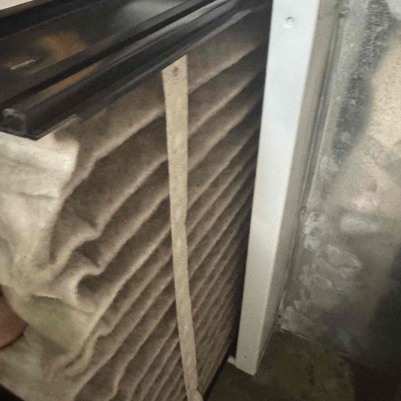 Performed standard MVP furnace maintenance service. Discovered significant dust accumulation on the evaporator coil requiring thorough cleaning. Inspected and cleaned blower wheel assembly to ensure optimal airflow and system efficiency.
