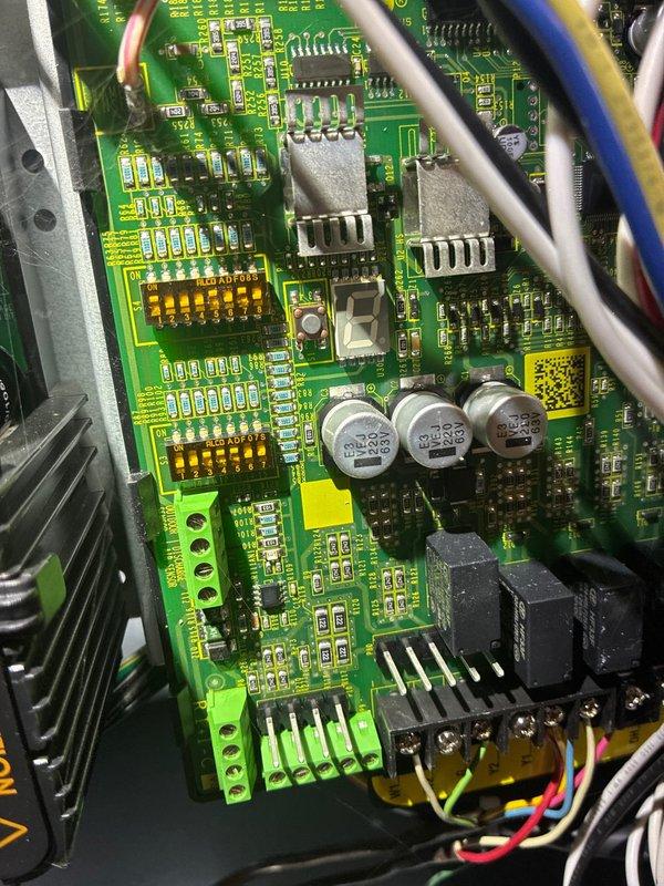 Performed routine maintenance on a 4-year-old gas furnace system. Inspected control board circuitry and electronic components for proper operation. Replaced severely clogged air filter which showed excessive dust accumulation affecting system efficiency.