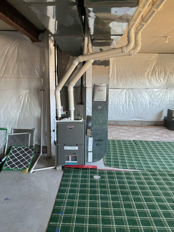 Conducted on-site assessment of residence to provide installation quote for a new home humidifier. Inspected existing HVAC system in basement utility area, including furnace unit, ductwork, and ventilation components. Documented current setup with photos to support proper equipment selection and installation planning.