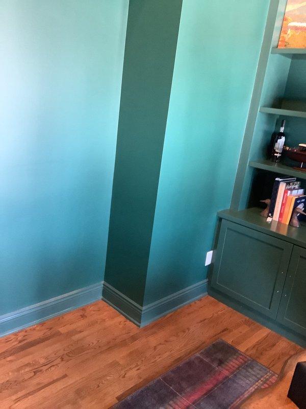 Successfully installed two new electrical outlets as requested - one high-mounted for TV use and one low-mounted for general purpose. Power was sourced from an existing outlet or light fixture in the basement, with all materials delivered and work completed according to specifications.