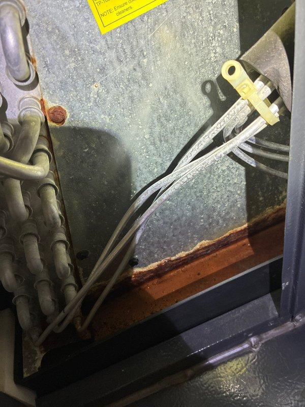 Completed scheduled MVP Cooling maintenance visit. Inspected heat exchanger fins and found them in normal operational condition with no visible damage or unusual buildup. Examined electrical connections, secured loose wiring with appropriate terminal connectors, and verified system operation per manufacturer specifications.