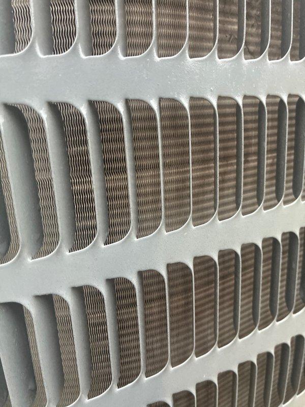 Completed scheduled MVP Cooling maintenance visit. Inspected heat exchanger fins and found them in normal operational condition with no visible damage or unusual buildup. Examined electrical connections, secured loose wiring with appropriate terminal connectors, and verified system operation per manufacturer specifications.