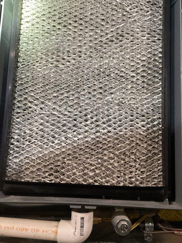 Performed routine maintenance on 6-year-old furnace system. Inspected and cleaned air filter showing moderate dust accumulation. Examined evaporator coil which displayed minor debris buildup but remains in functional condition.