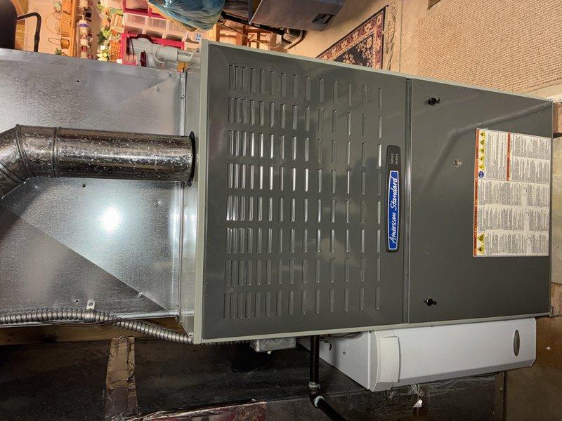 Performed MVP maintenance on American Standard furnace. Inspected gas shutoff valve and verified proper operation. Noted customer needs to replace April Air 213 filter during next scheduled maintenance.