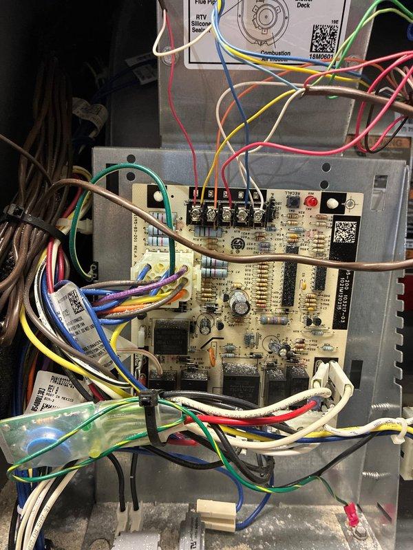 Performed scheduled maintenance on customer's heating system of unknown age. Inspected air vents for proper operation and examined control board/electrical components, verifying connections and ensuring all wiring was secure. Completed comprehensive furnace maintenance as part of MVP service agreement.