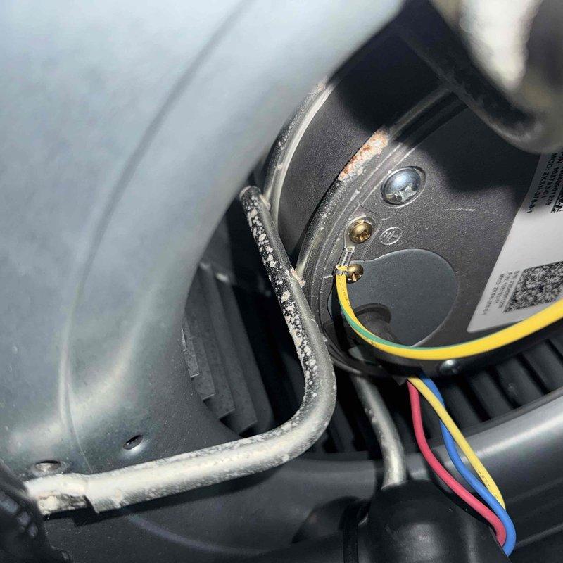 Performed scheduled furnace maintenance, which included inspection of the blower motor assembly and verification of proper electrical connections. Examined ECM driver board functionality with all components properly connected and operational as indicated by normal display readings.