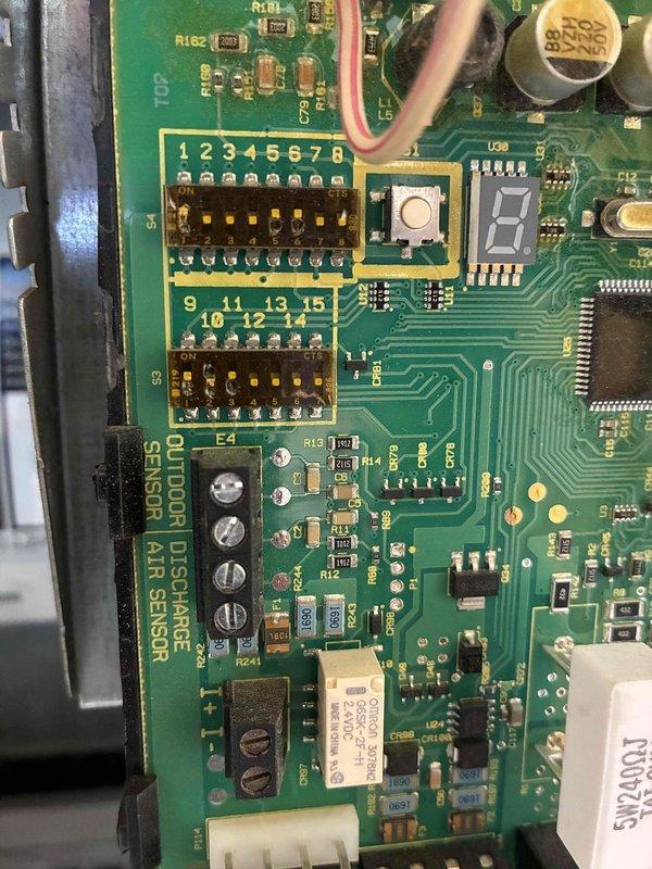 Performed scheduled MVP furnace maintenance on a Lennox heating system. Inspected and tested the main circuit board with terminal connections and DIP switches, confirming proper functionality. System includes integrated water heater setup with copper and PVC piping network; all components operating within normal parameters.