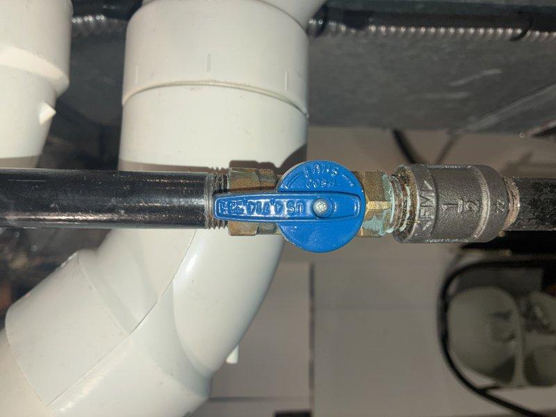 Performed routine furnace tune-up as scheduled. Inspected condensate drain system including PVC piping and P-trap for proper installation and function. Examined water shut-off valve and surrounding plumbing connections for signs of corrosion or leaks; all components appear to be functioning correctly with only minor oxidation noted at connection points.