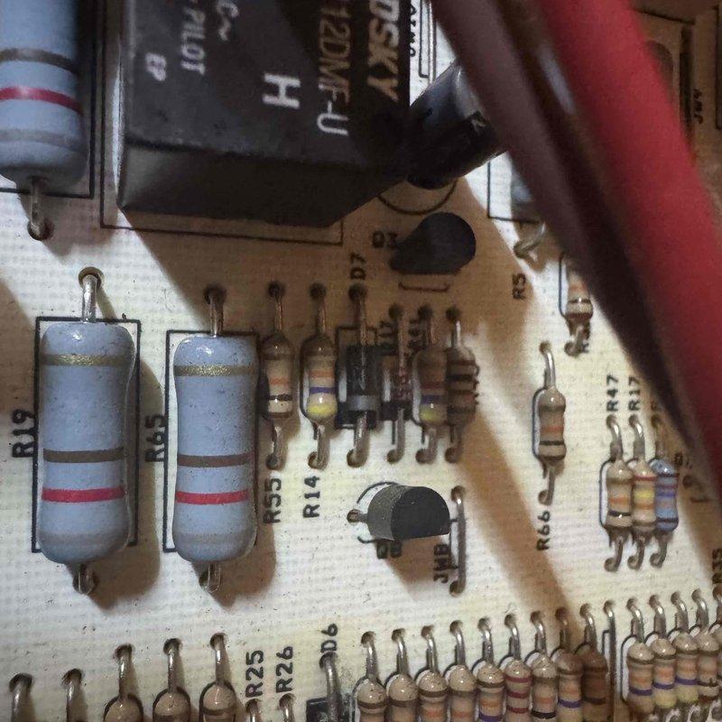Responded to no-heat complaint on a natural gas furnace with water damage from ceiling leak. Diagnosed failed control board showing signs of water-induced corrosion and electrical component damage. Replaced PCB/control board and verified proper system operation, restoring heat function.